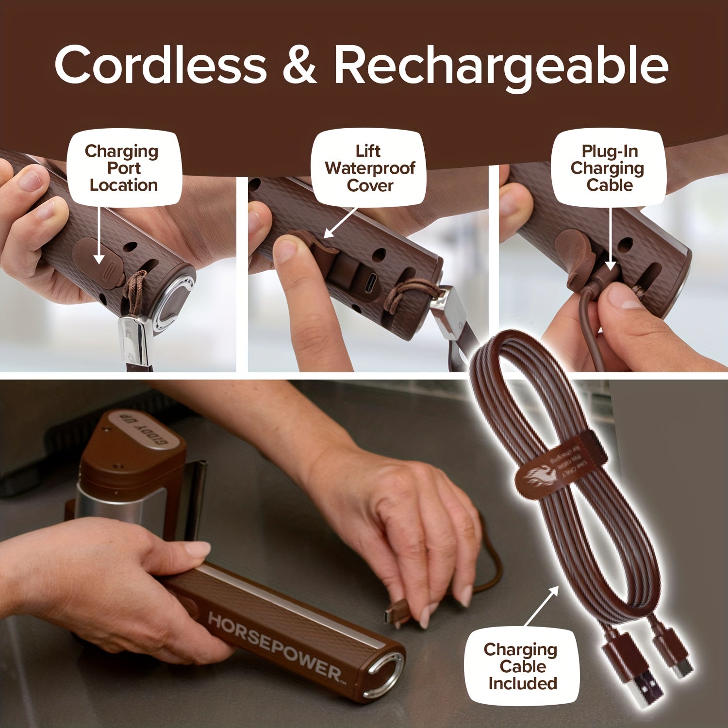 Giddy Up Rechargeable Grill Cleaning Brush