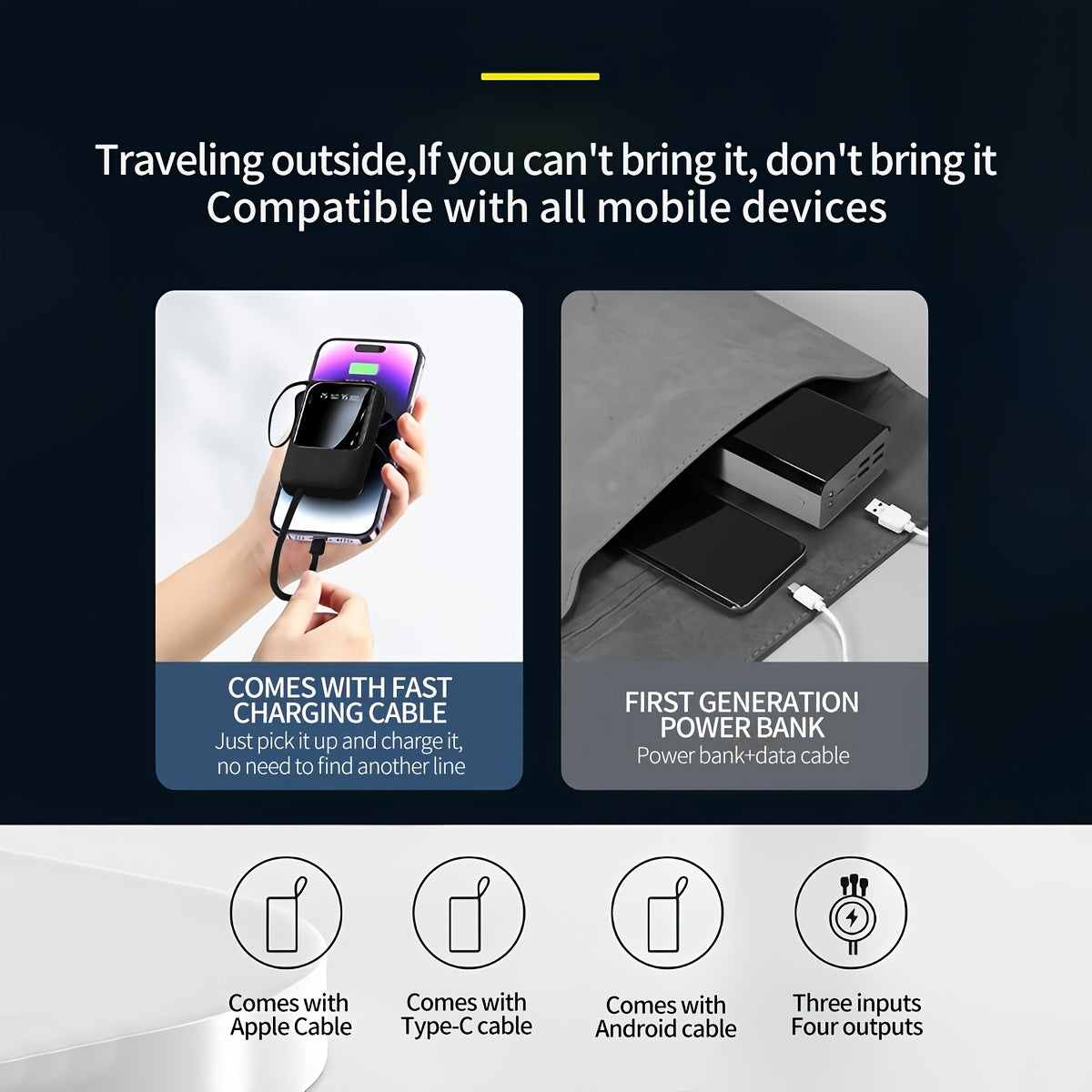 10000Mah multi power bank with LCD Display