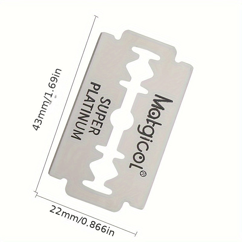 100pcs Double-Sided Stainless Steel Razor Blades