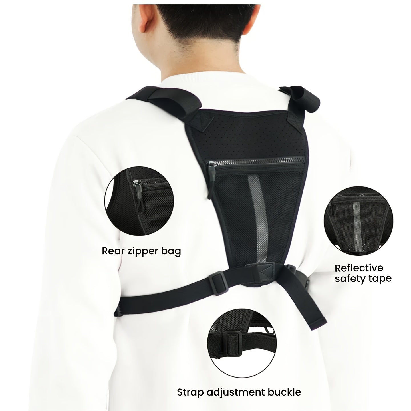 black tactical chest hiking backpack