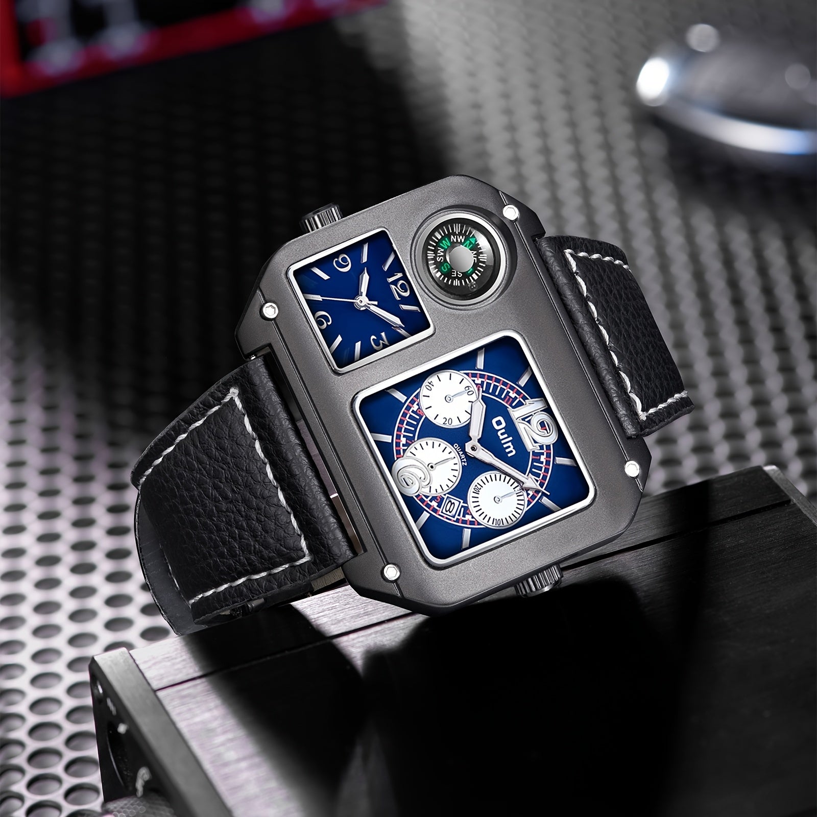 Oulm  Dual Time Zone Sports Watch