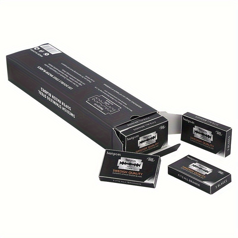 100pcs Double-Sided Stainless Steel Razor Blades