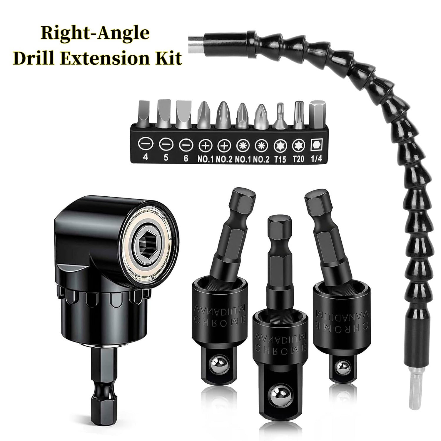 15pcs Flexible Drill Bit Extension