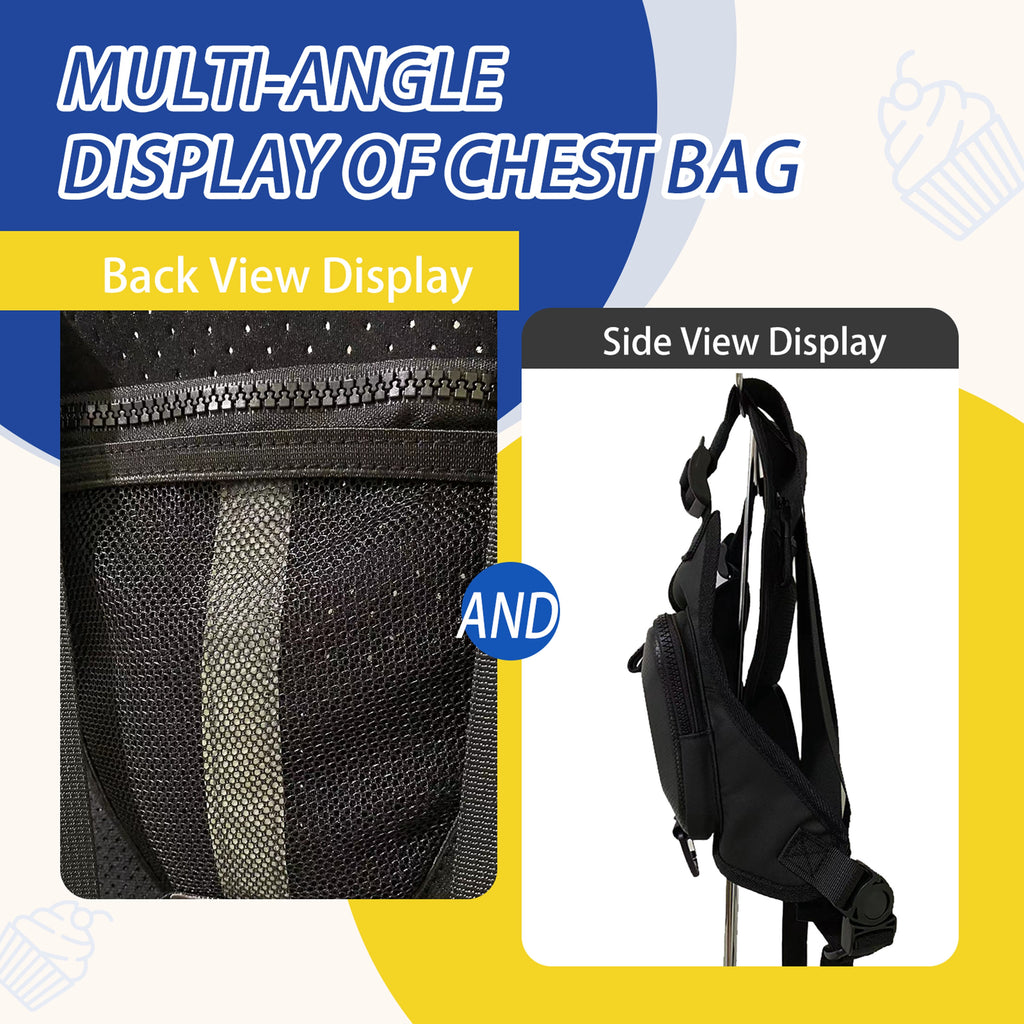 black tactical chest hiking backpack