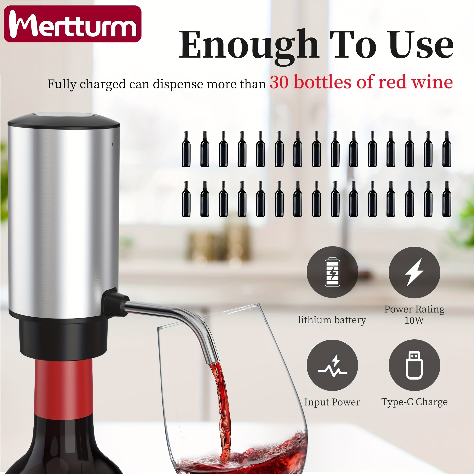 Stainless Steel Electric wine Decanter