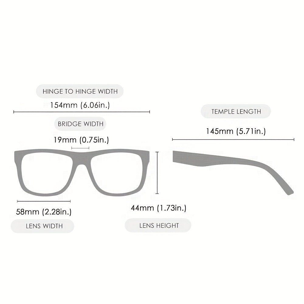 Square frame retro Glasses