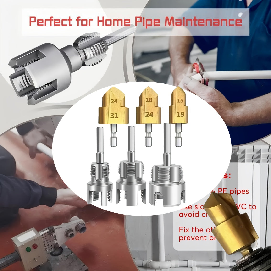 6pcs Internal/External Thread Tap Set