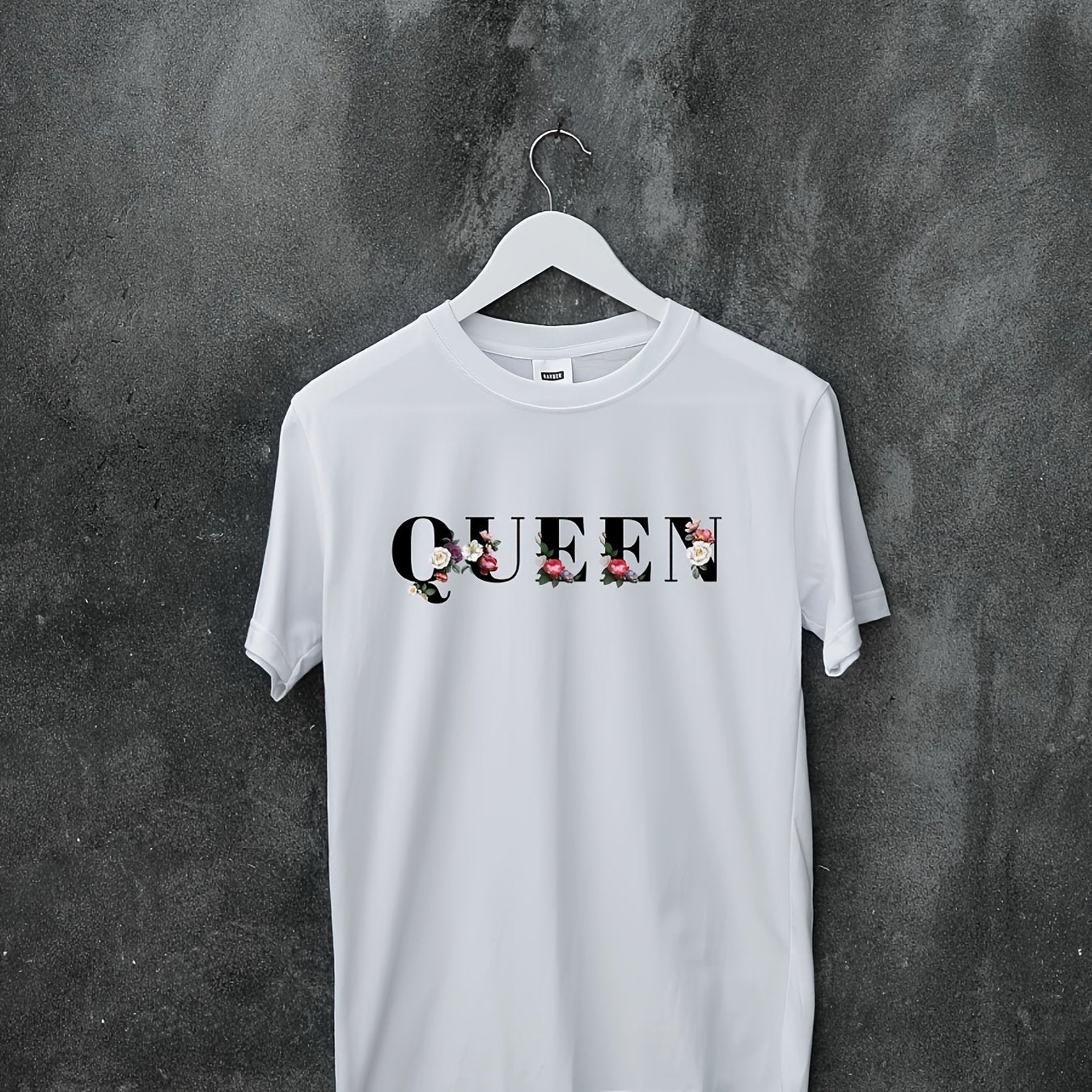 "QUEEN" Floral Tee