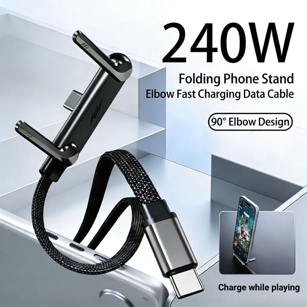 240W Type-C Fast Charging + stand Cable