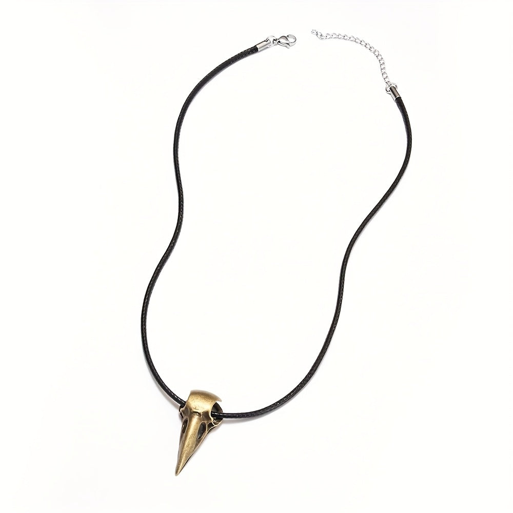 Medieval Raven Head Necklace