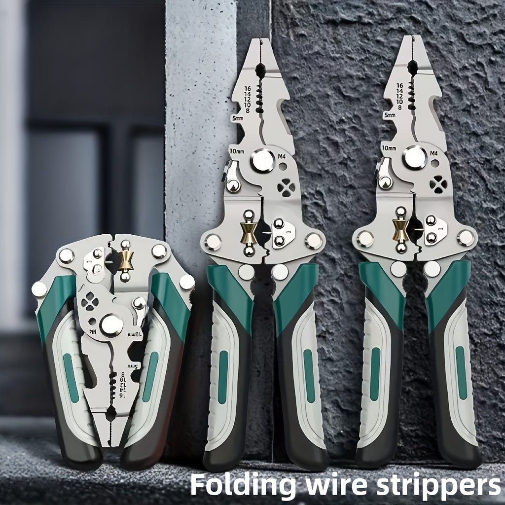 folding Wire Stripping Pliers