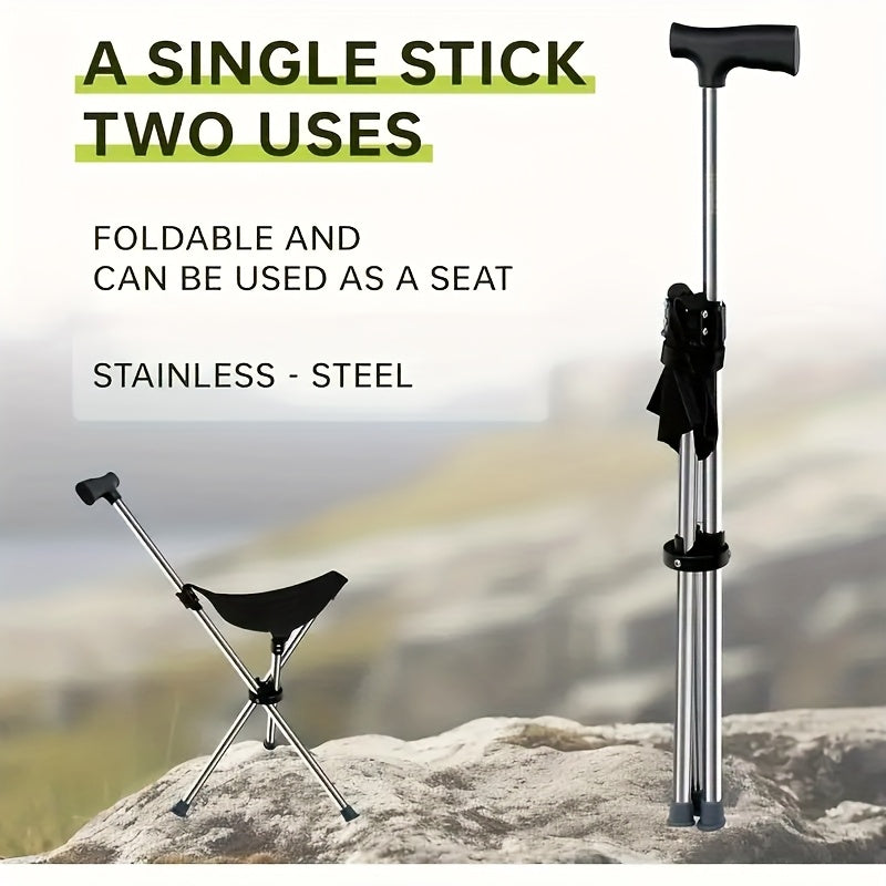 2-in-1 Collapsible Cane & chair