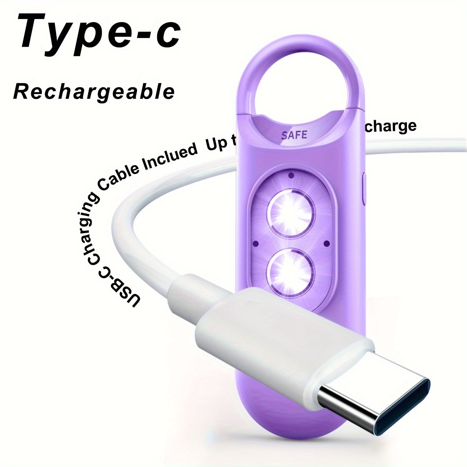 Rechargeable safety Keychain Alarm for Women