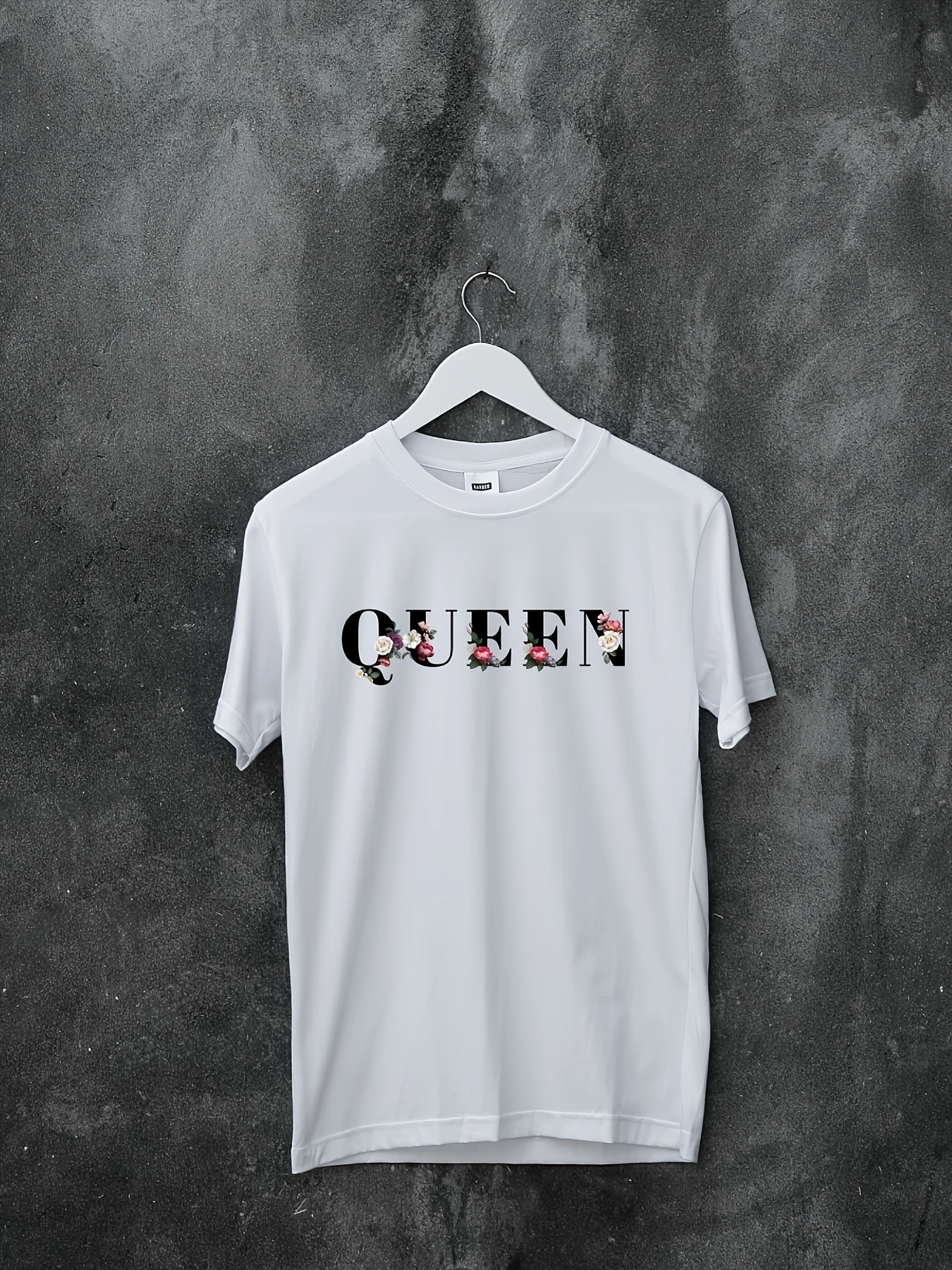 "QUEEN" Floral Tee