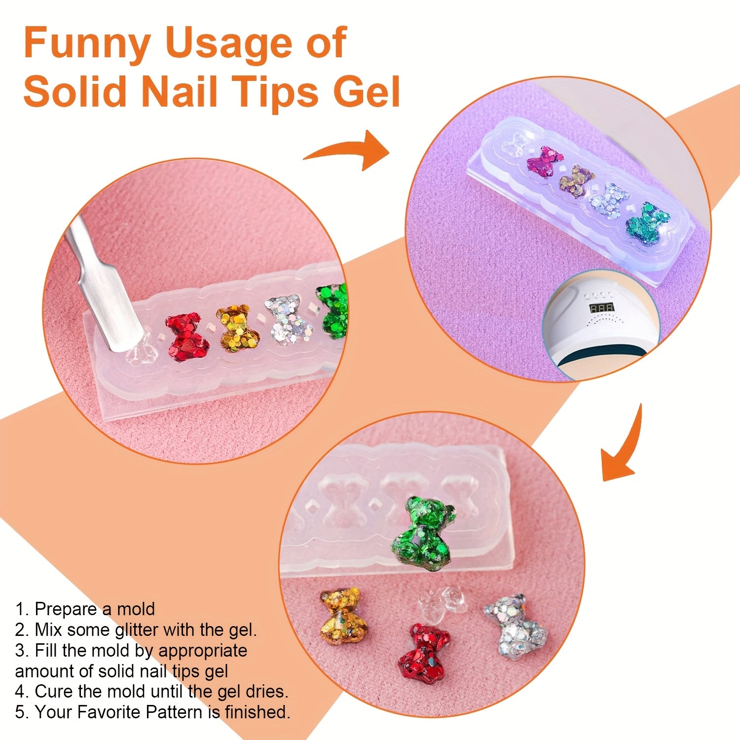 Strong nail glue gell 3 pack