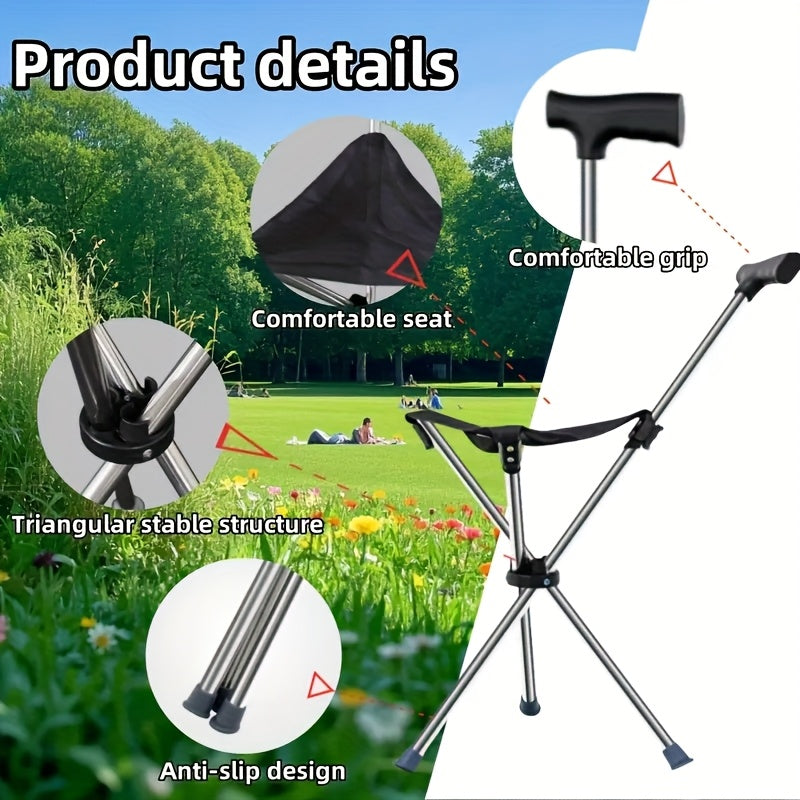 2-in-1 Collapsible Cane & chair