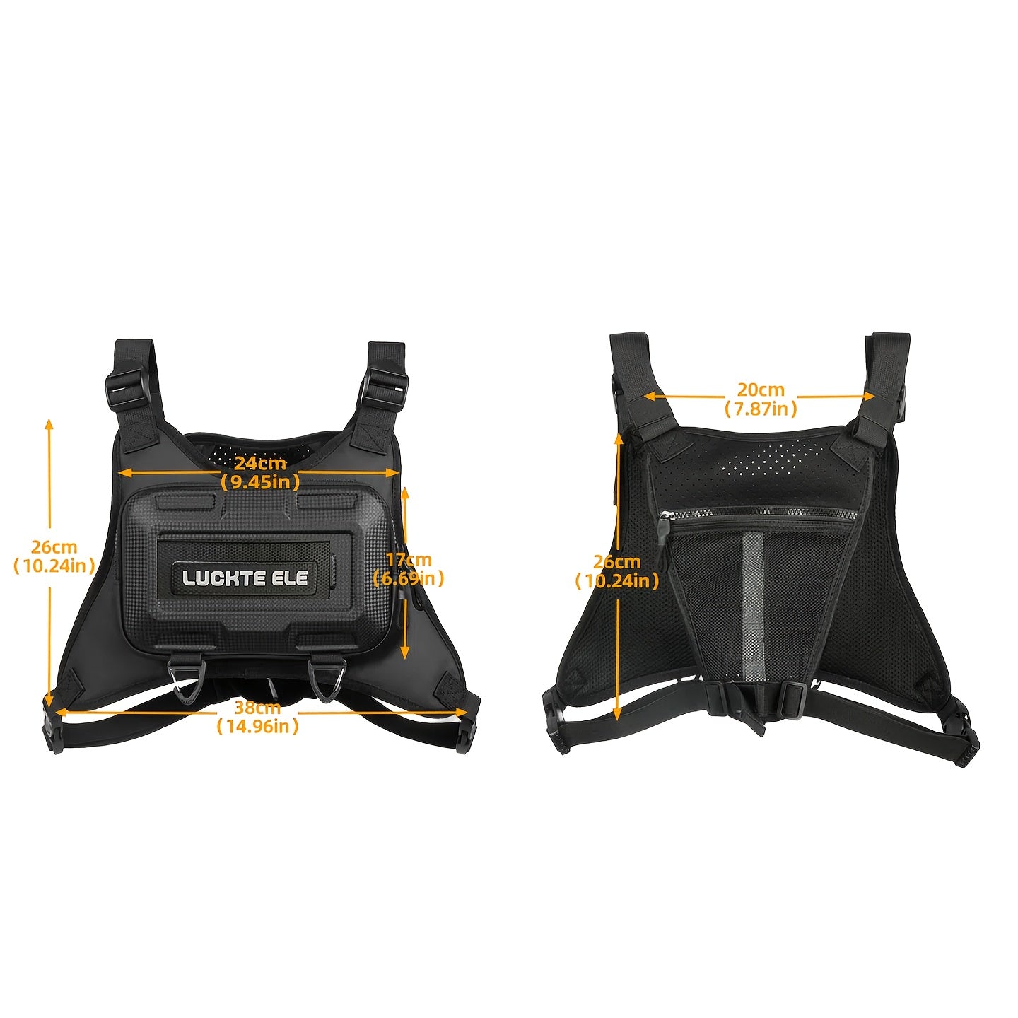 black tactical chest hiking backpack