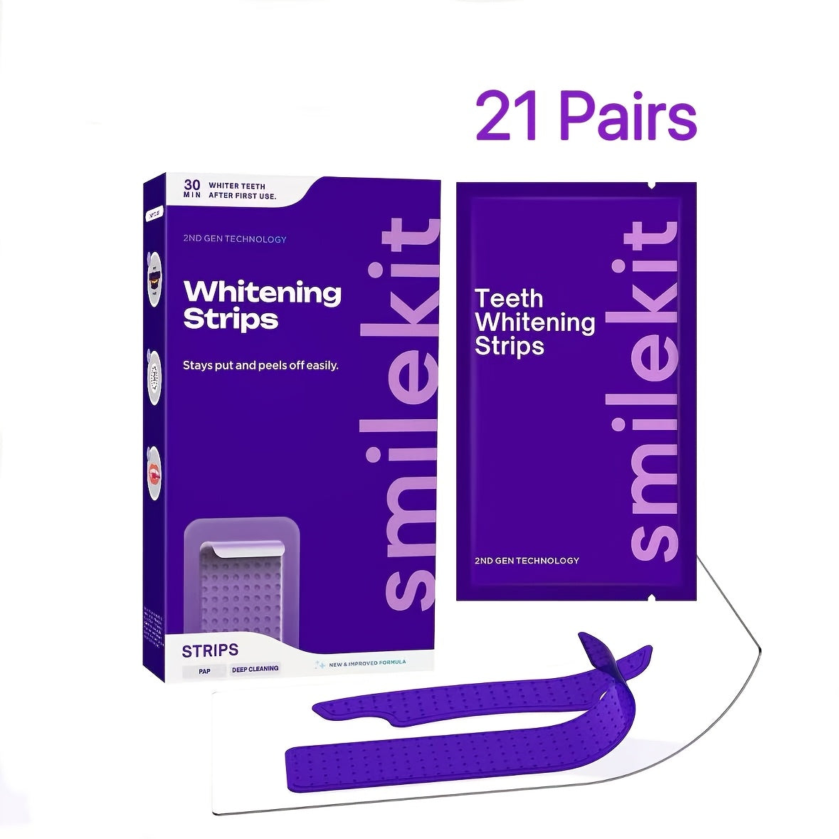 Pairs New Purple Teeth Brightening Strips