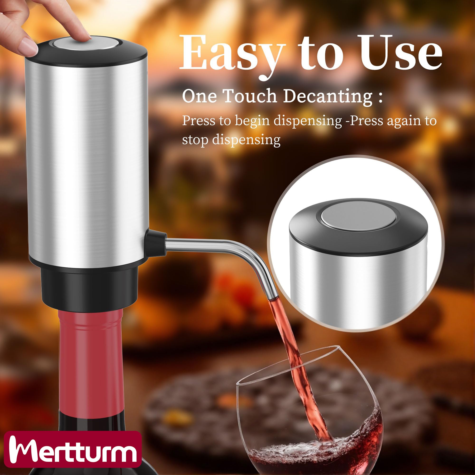 Stainless Steel Electric wine Decanter