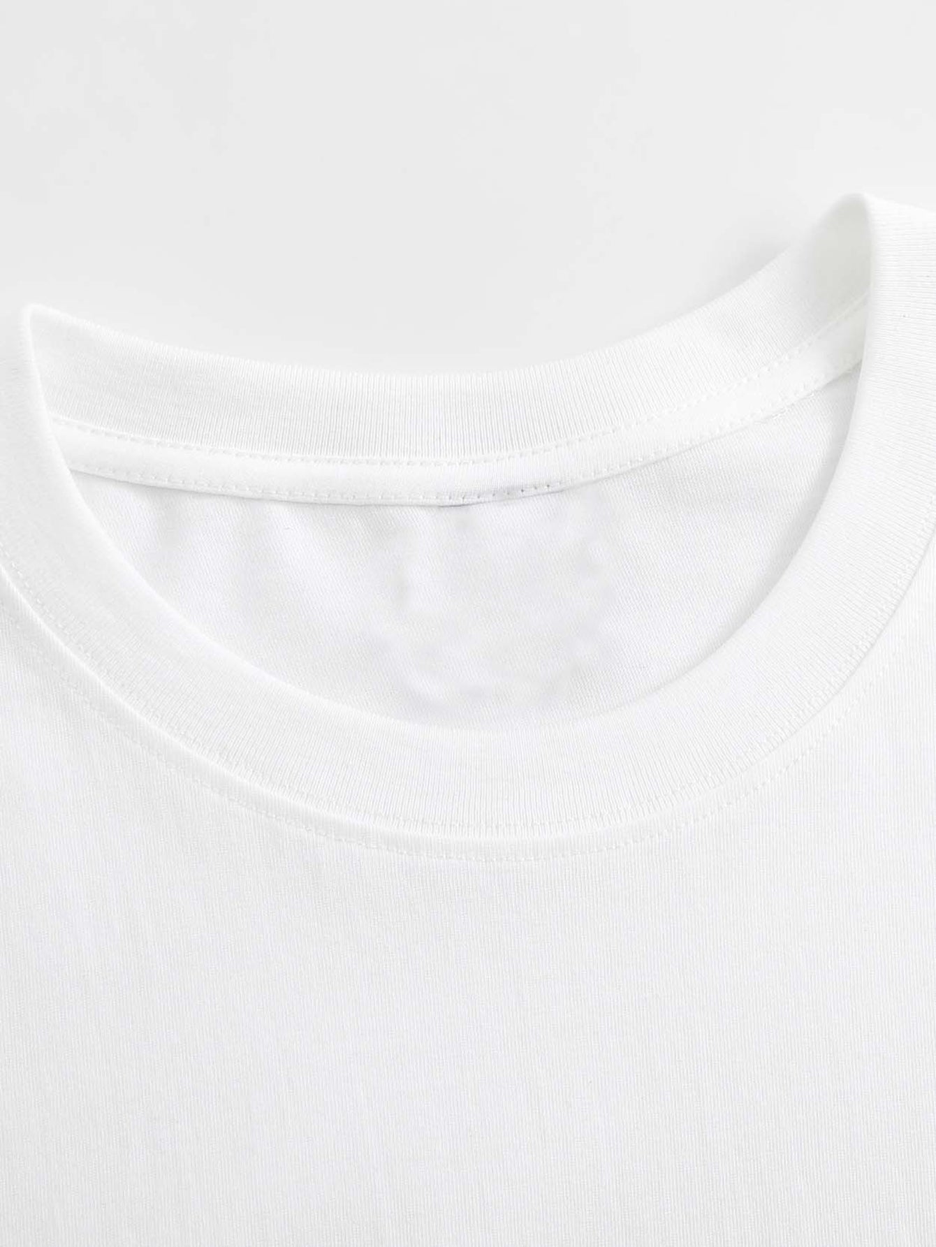 Letter Print Round Neck T-Shirt