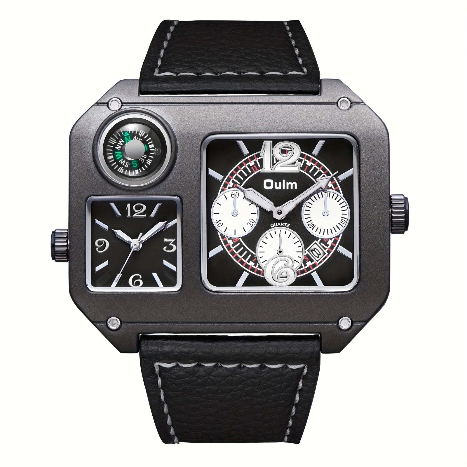 Oulm  Dual Time Zone Sports Watch