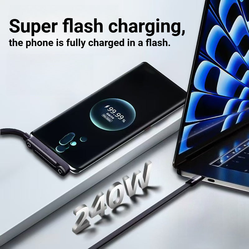 240W Type-C Fast Charging + stand Cable