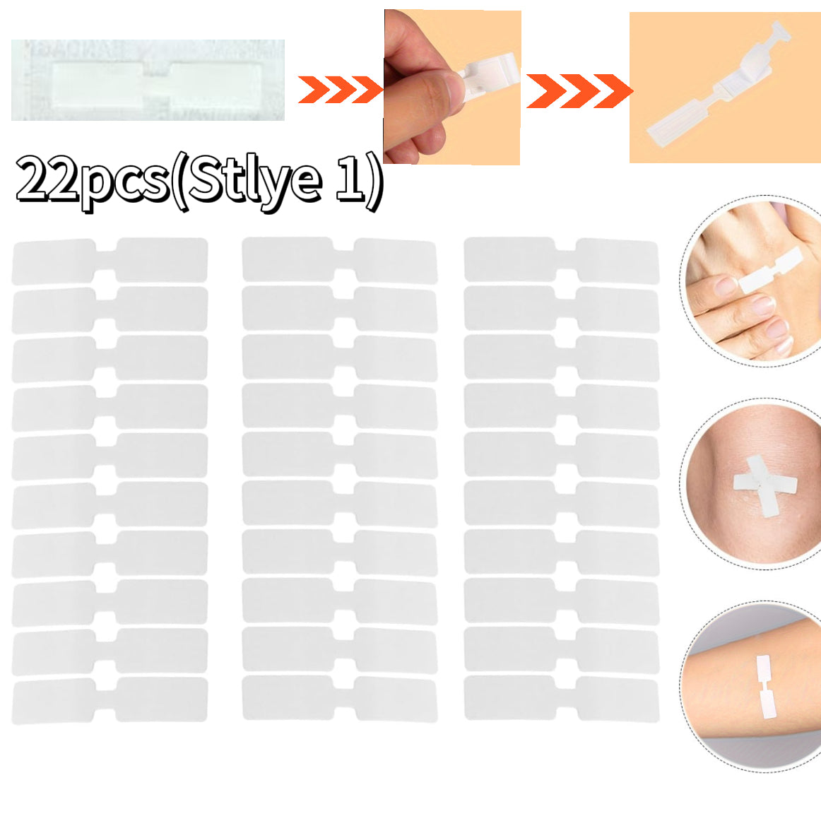 Quick medical Skin Patches Without Zippers