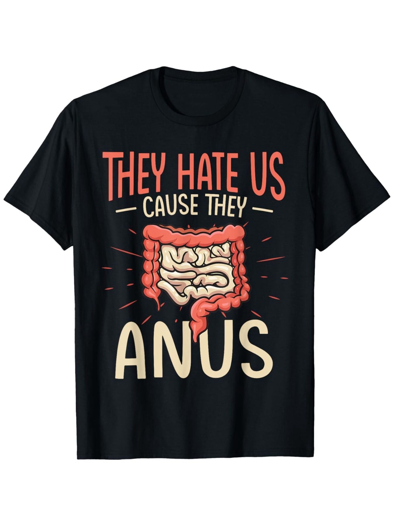 CAUSE THEY Graphic Black T - Shirt