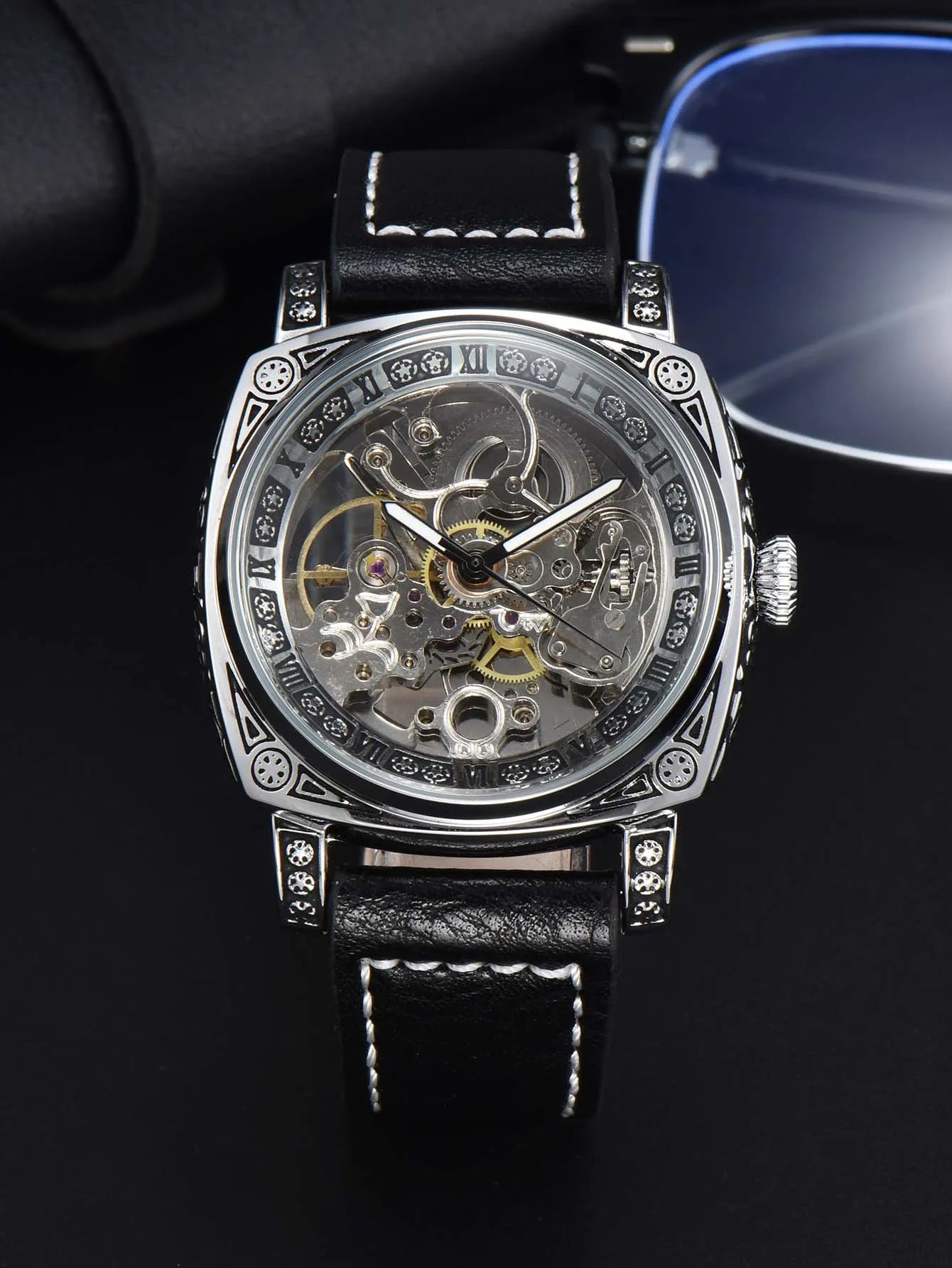 automatic retro mechanical skeleton watches