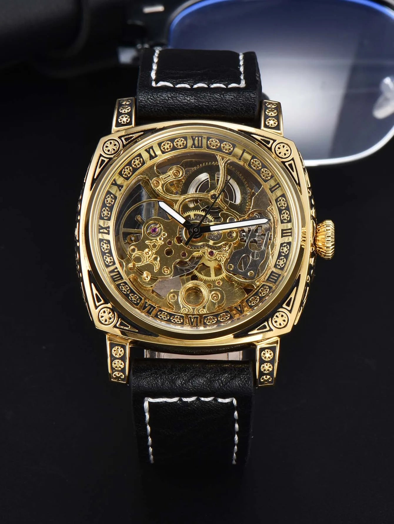 automatic retro mechanical skeleton watches