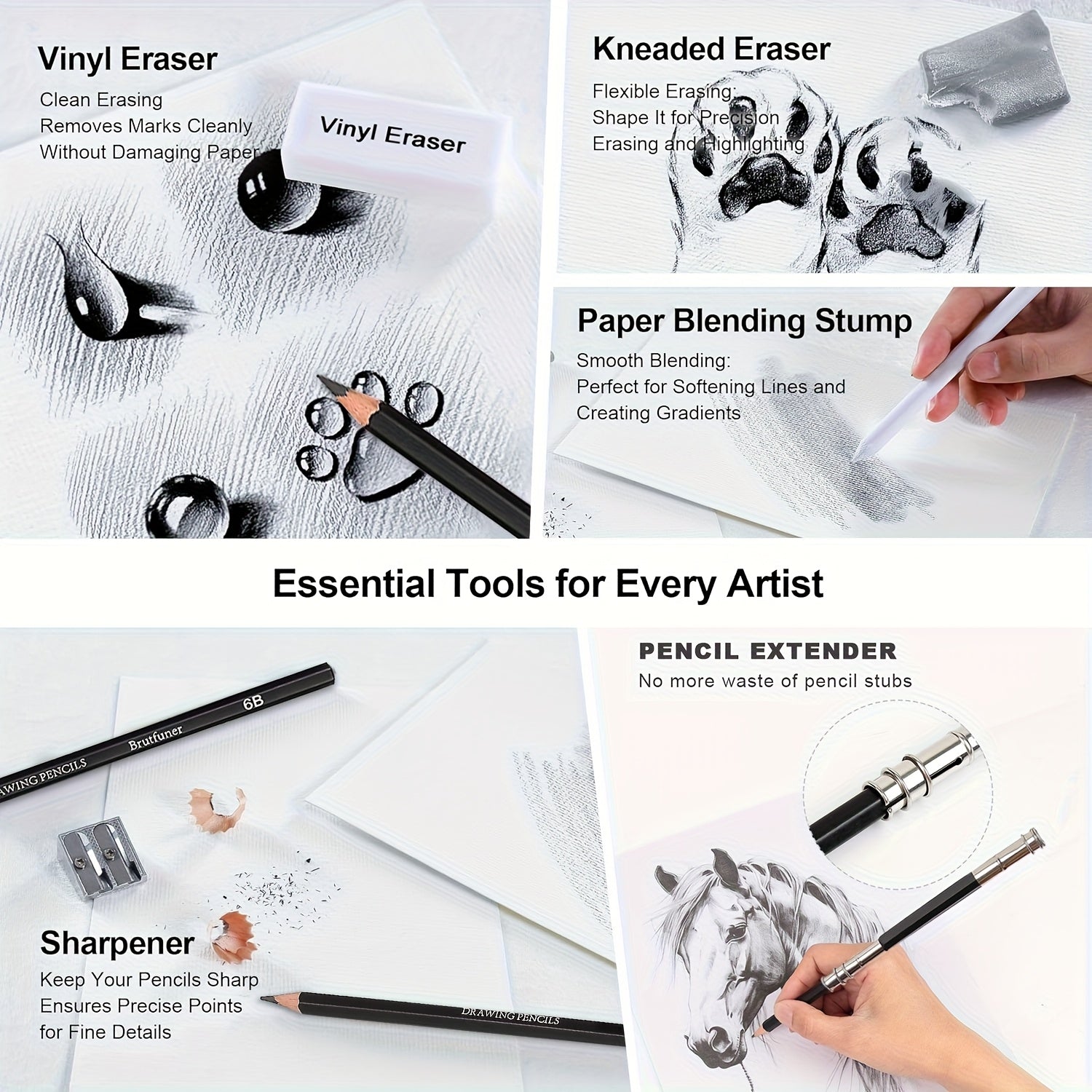 Professional Artist Sketching & Drawing Pencil Set
