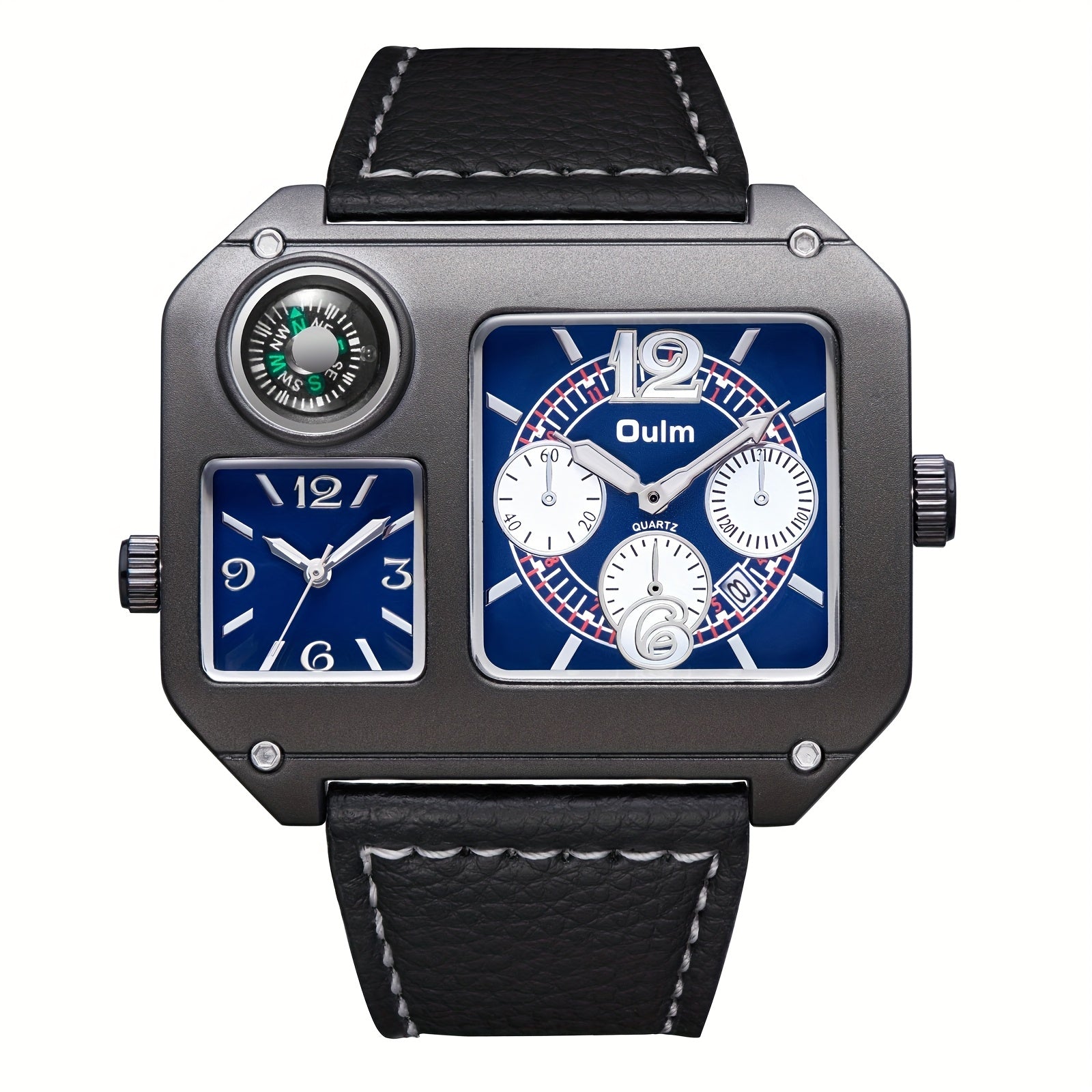 Oulm  Dual Time Zone Sports Watch