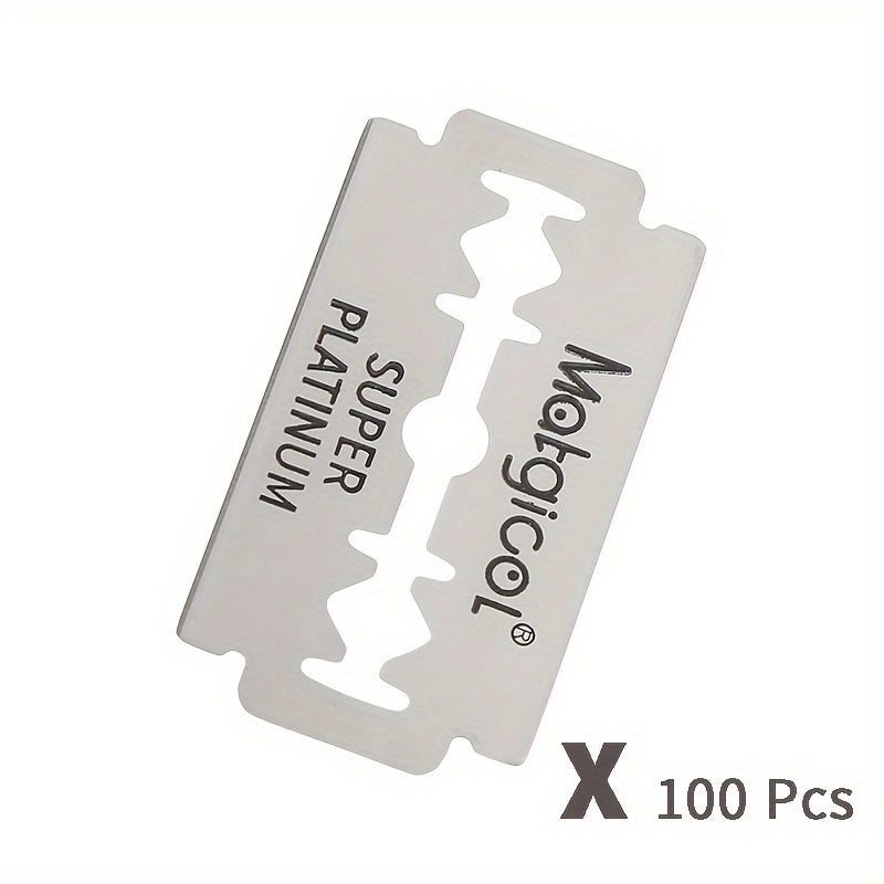100pcs Double-Sided Stainless Steel Razor Blades