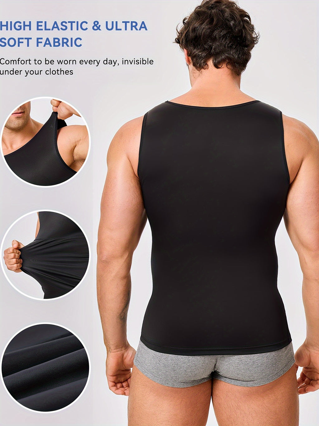 Mens High Compression Tummy Control Tank Top