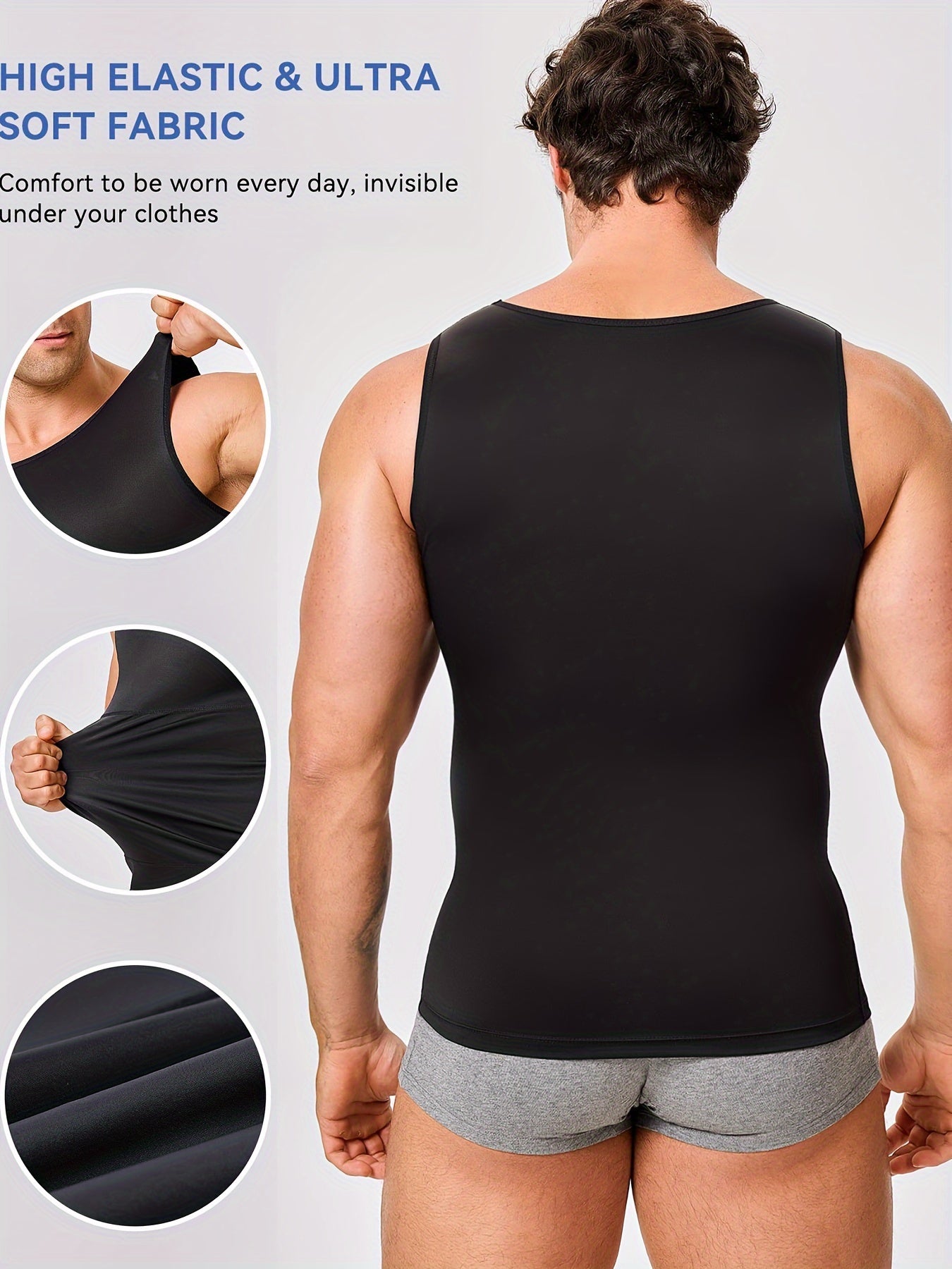 Mens High Compression Tummy Control Tank Top