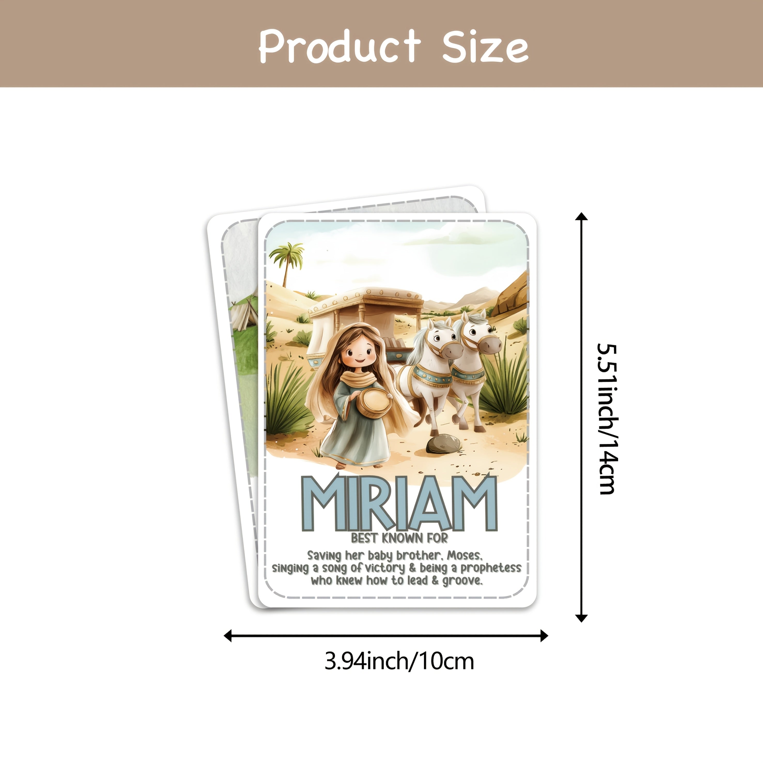 38pcs Bible Character Educational Cards for kids