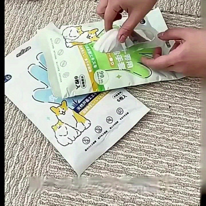 Disposable Pet Glove Wet Wipes