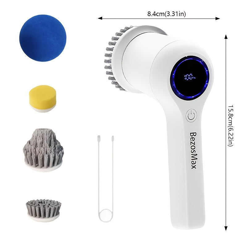 Cordless Handheld Electric Cleaning Brush Kit