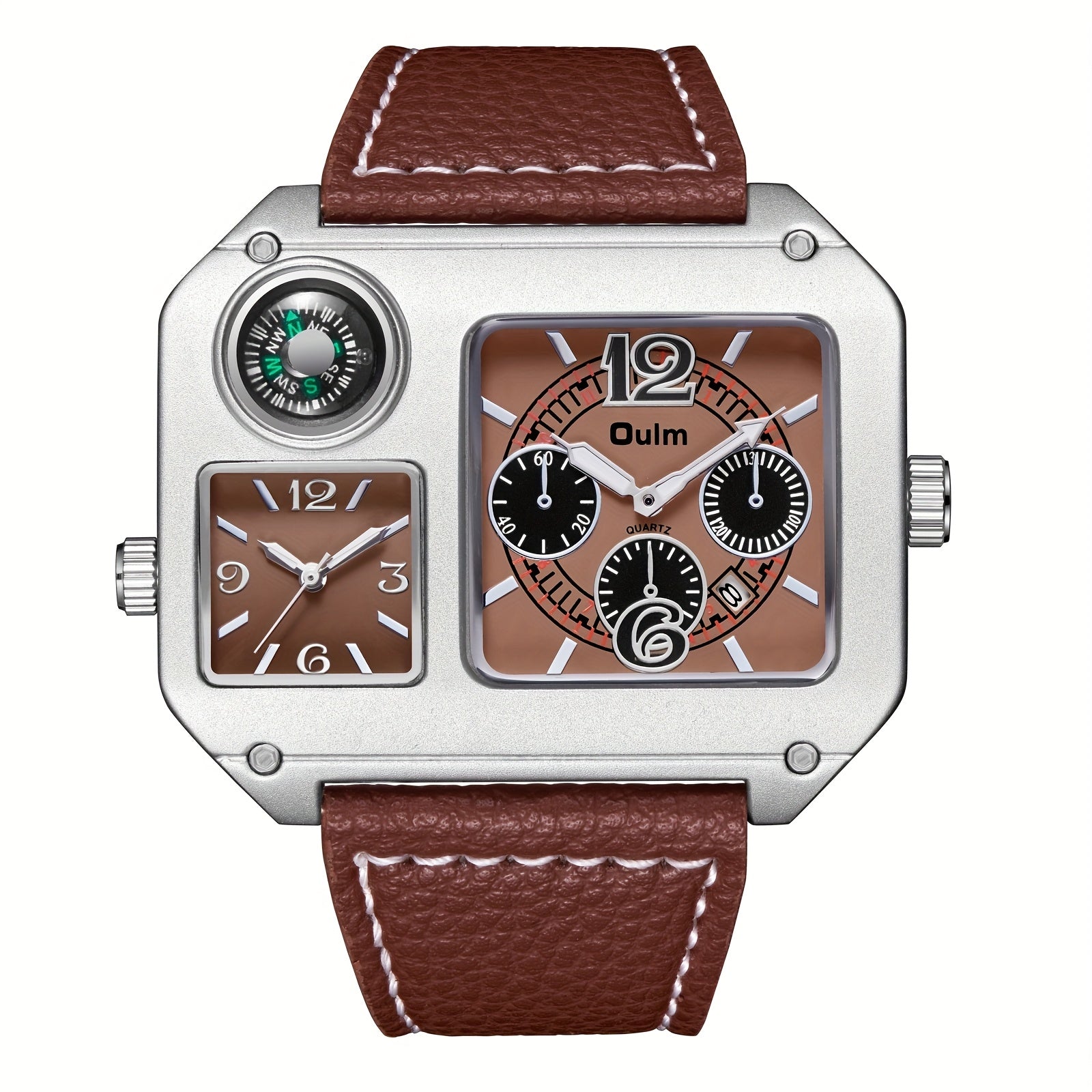 Oulm  Dual Time Zone Sports Watch