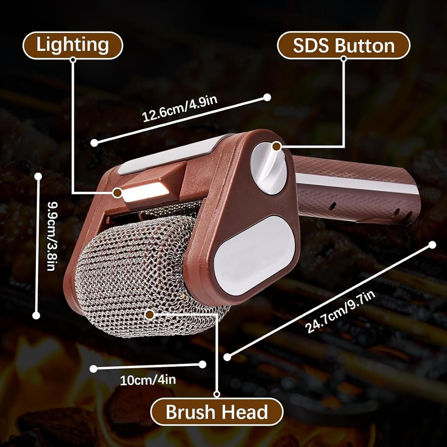 Giddy Up Rechargeable Grill Cleaning Brush