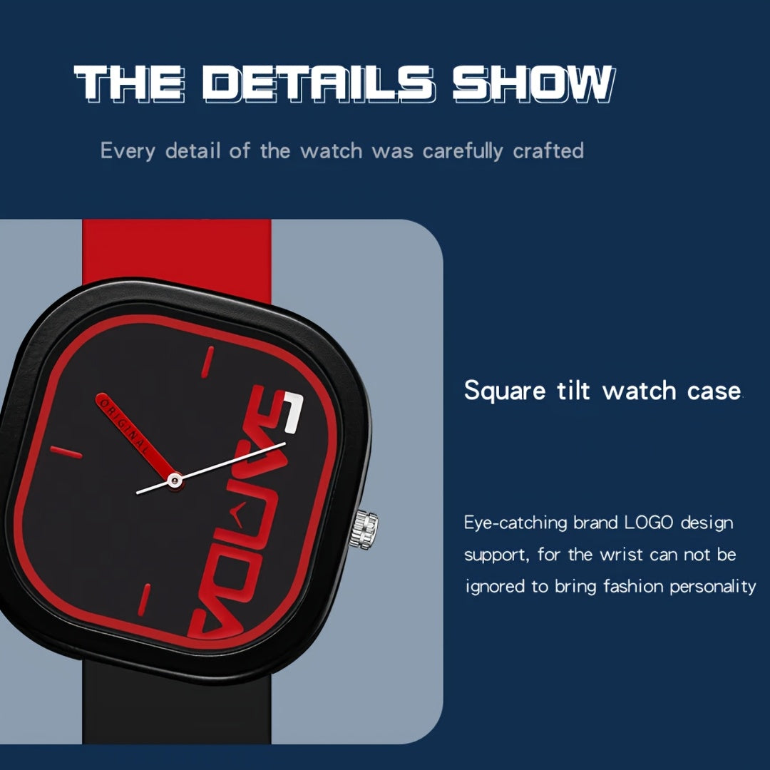 square Quartz sports Watch