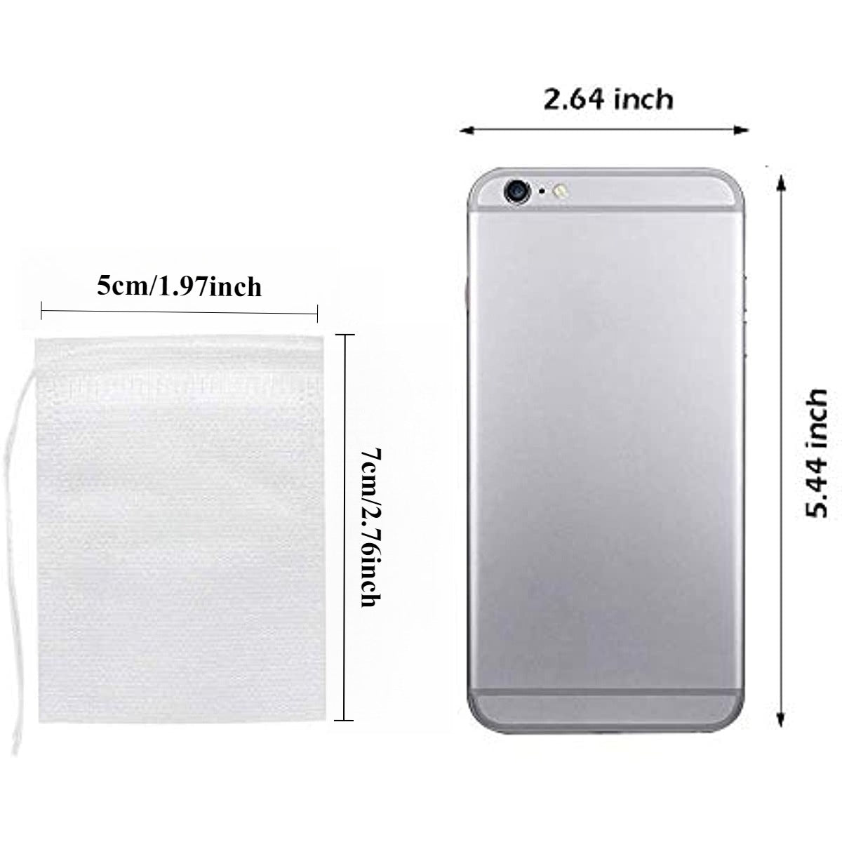 200pcs Large Single-Use Cold Brew Coffee & Tea Filter Bags