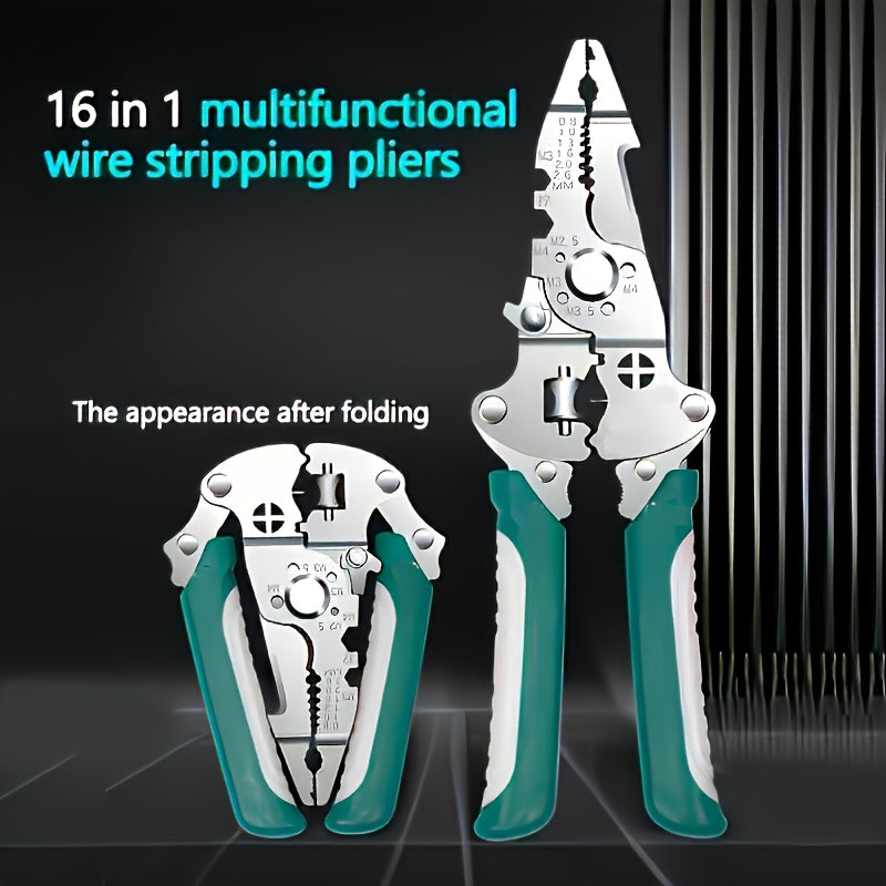 folding Wire Stripping Pliers
