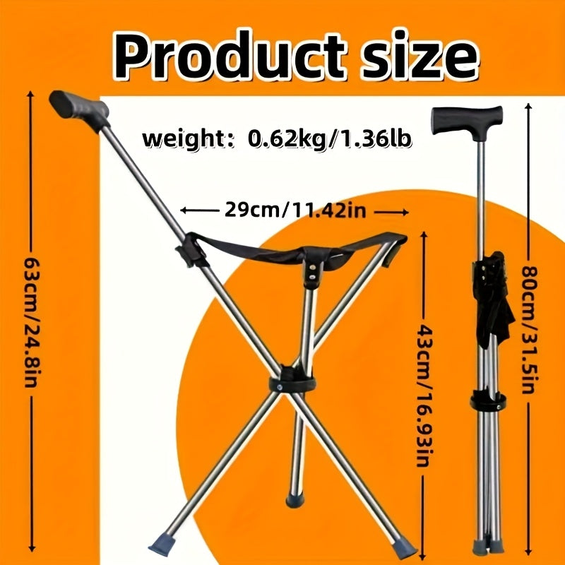 2-in-1 Collapsible Cane & chair
