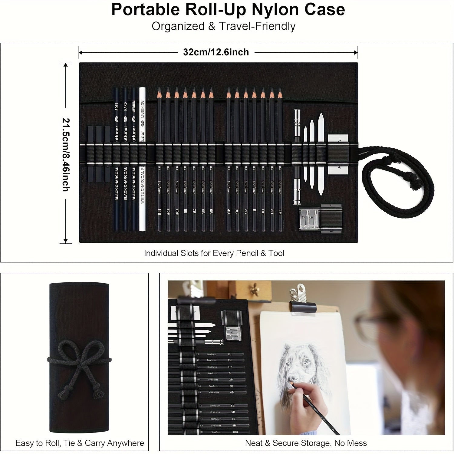 Professional Artist Sketching & Drawing Pencil Set