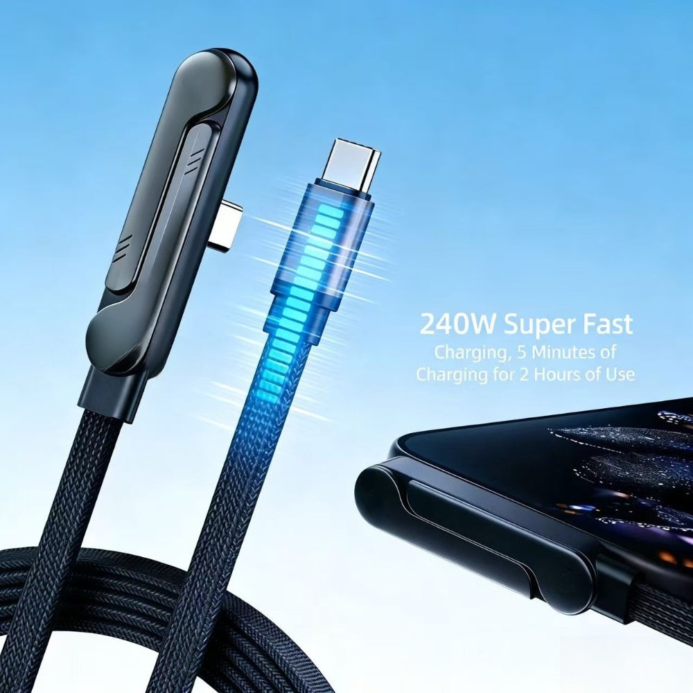 240W Type-C Fast Charging + stand Cable