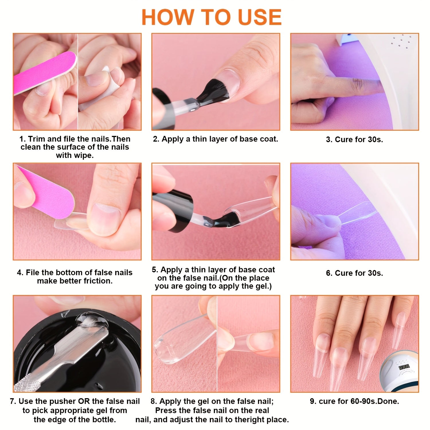 Strong nail glue gell 3 pack