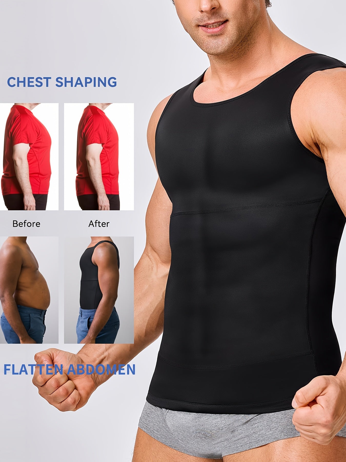 Mens High Compression Tummy Control Tank Top