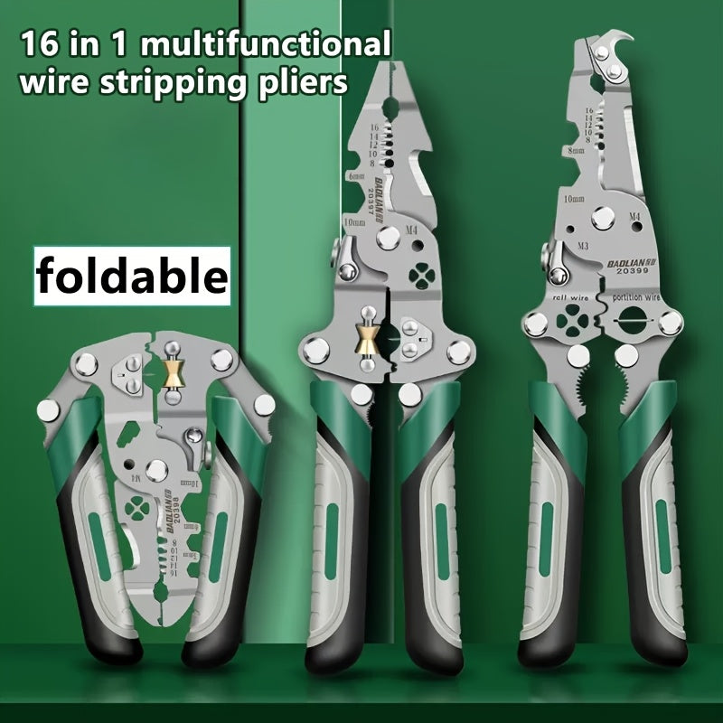 folding Wire Stripping Pliers