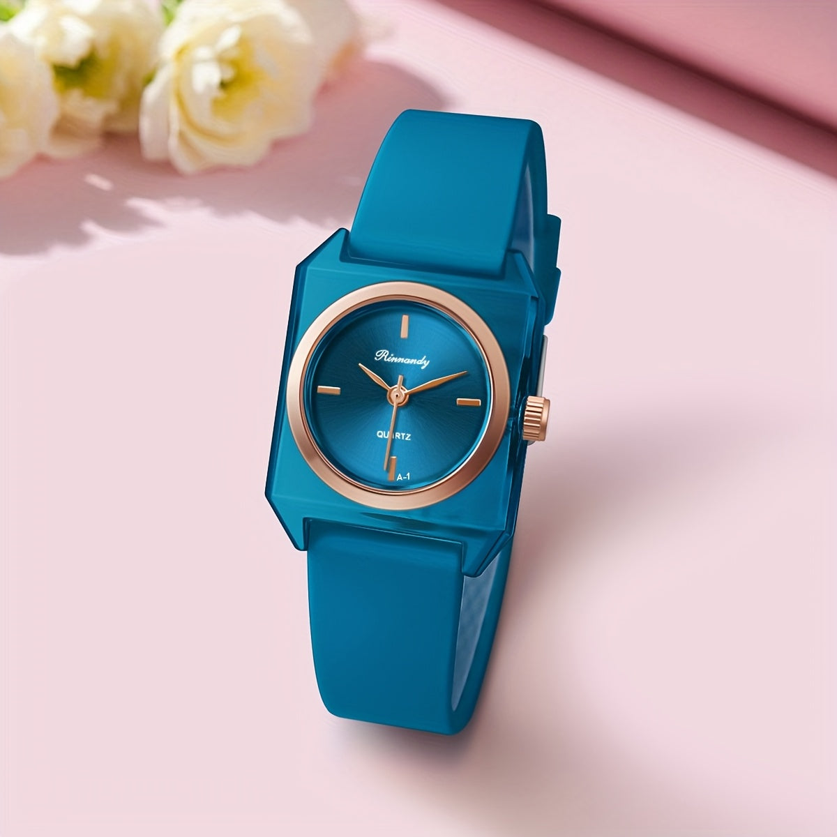 ladies Square Transparent Watch